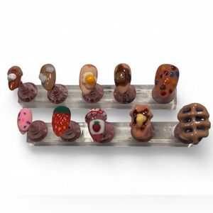 Food Press On Nail Set